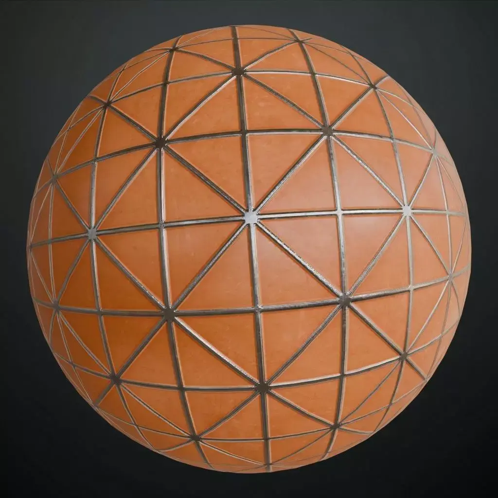 Orange Sci-Fi Wall PBR Seamless Texture purchase