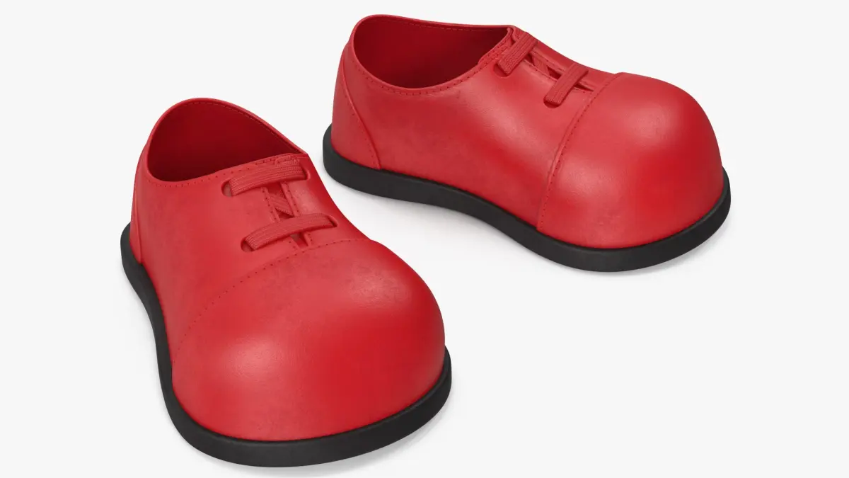 Cartoon Leather Shoes Red 3D model