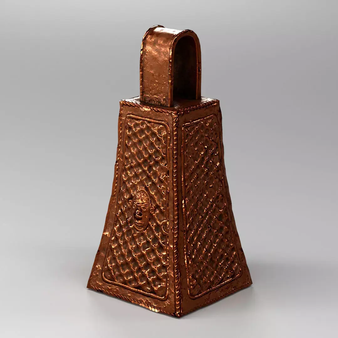 Benin bronze bell Low-poly 3D model