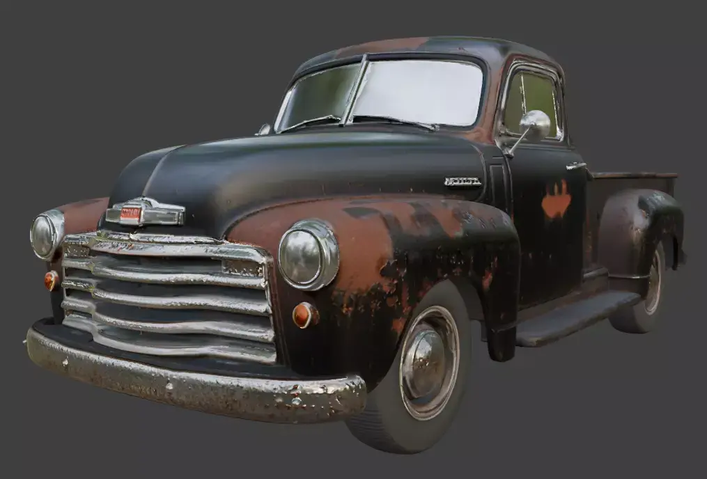 Vintage Rusty Pickup Truck 3D Model 3D model 36