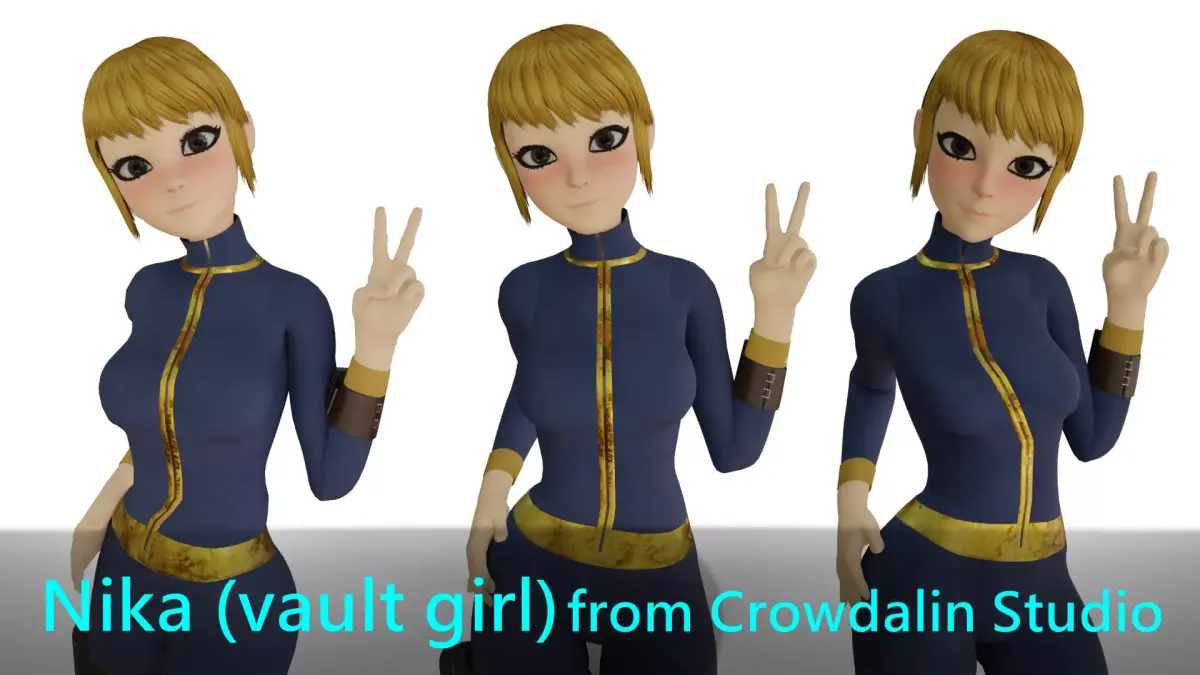 Nika Vault girl 3D model