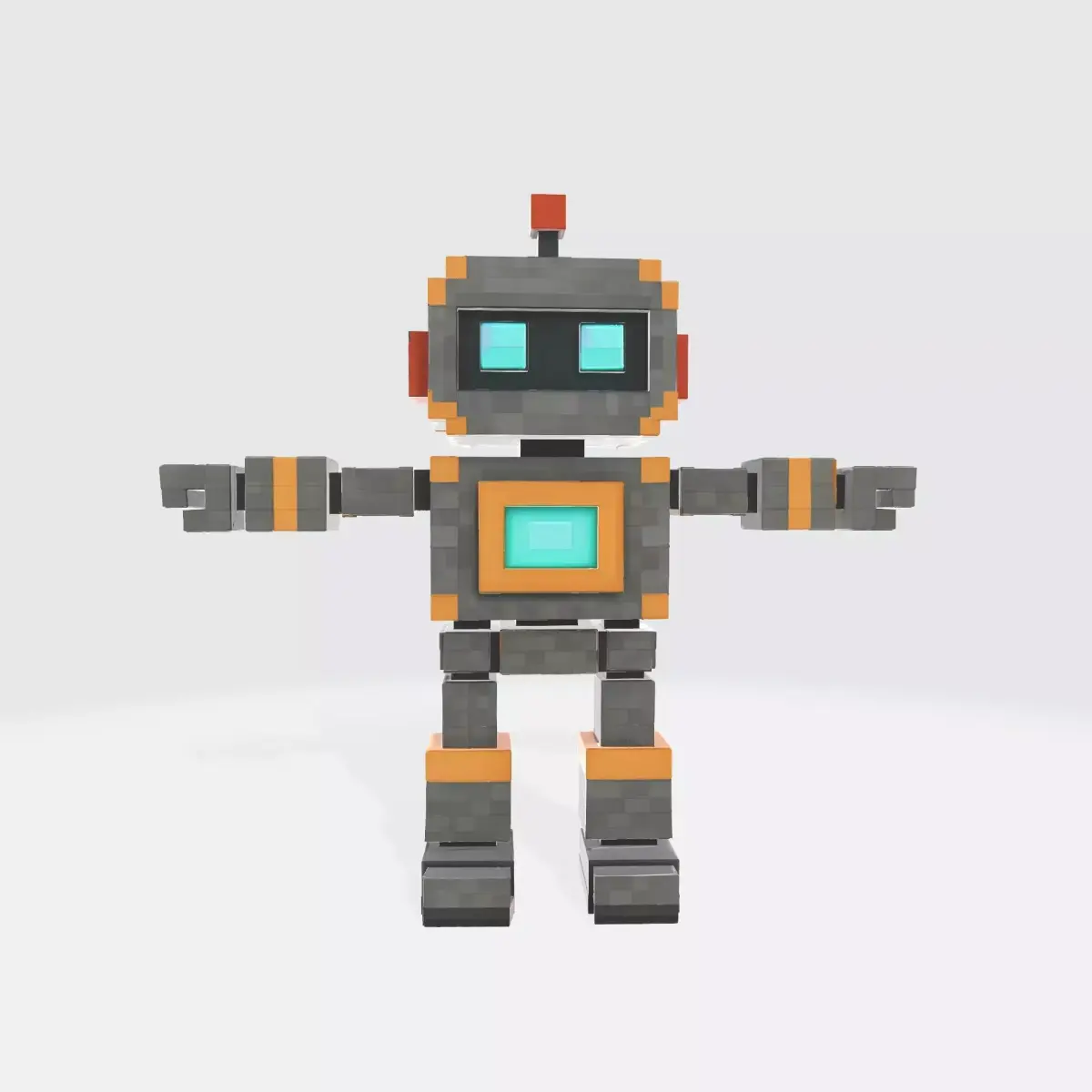 Robot Character N13 Low-poly 3D model