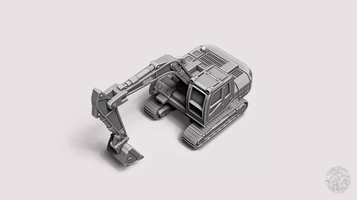 Crawler Excavator RoZ 3D print model