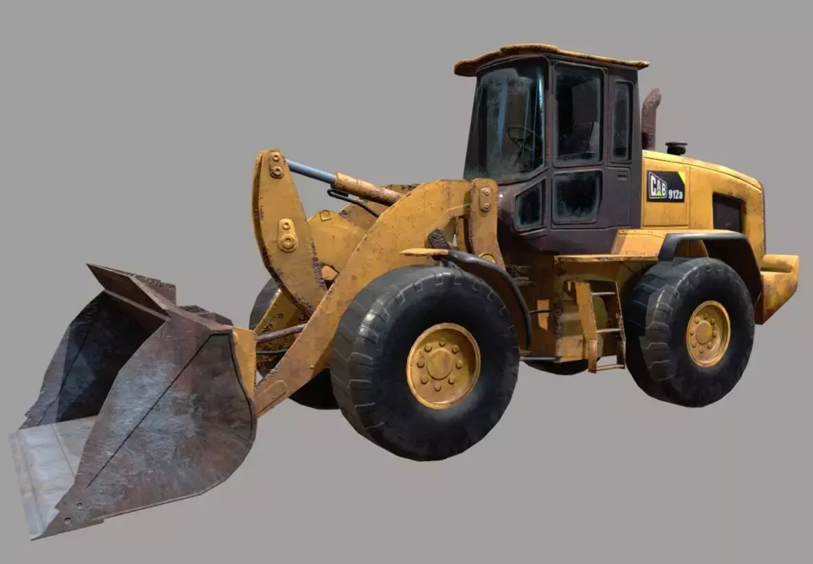 Loader bulldozer Low-poly 3D model