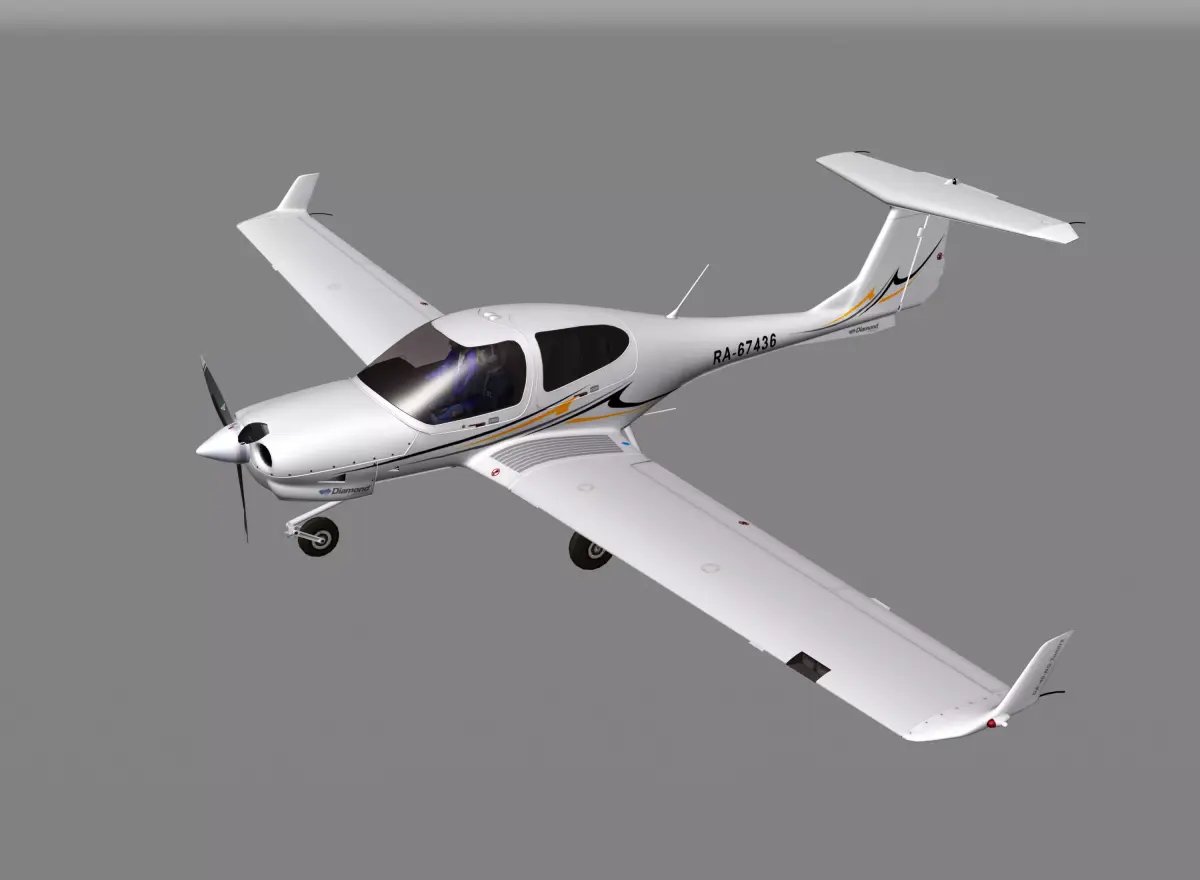 Diamond DA40 Low-poly 3D model