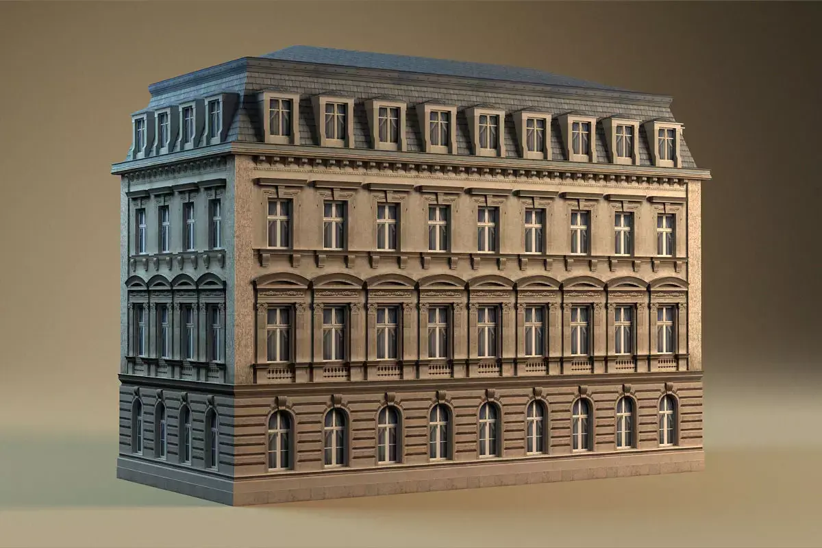 European building 01 3D model