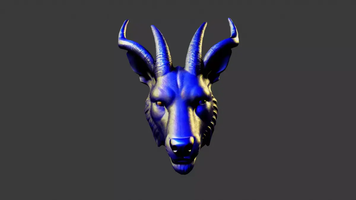 Animal Head Low-poly 3D model 32