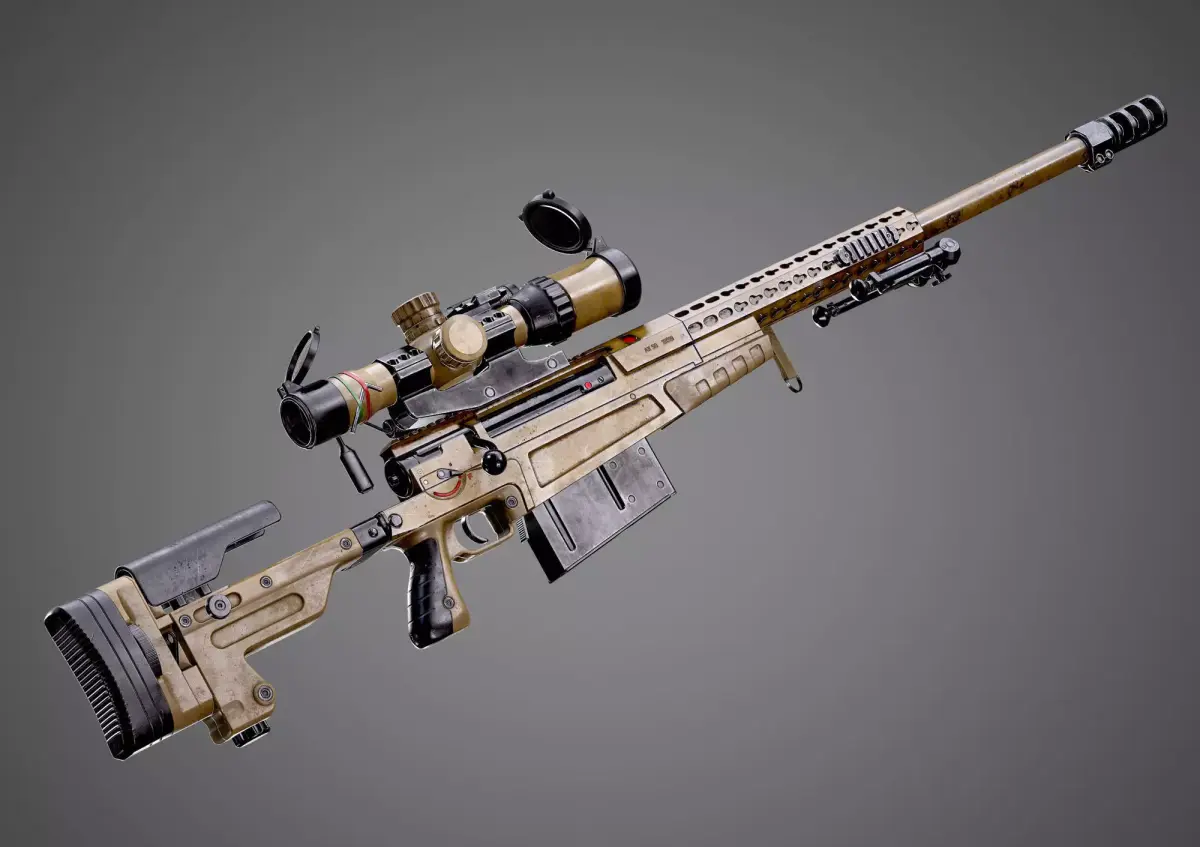 AX-50 Sniper Rifle AAA FPS Game Ready Weapon Asset Low-poly 3D model