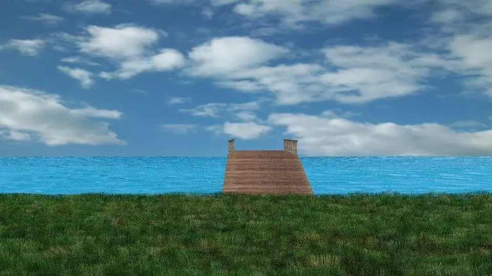 Ocean Dock  Low-poly 3D model