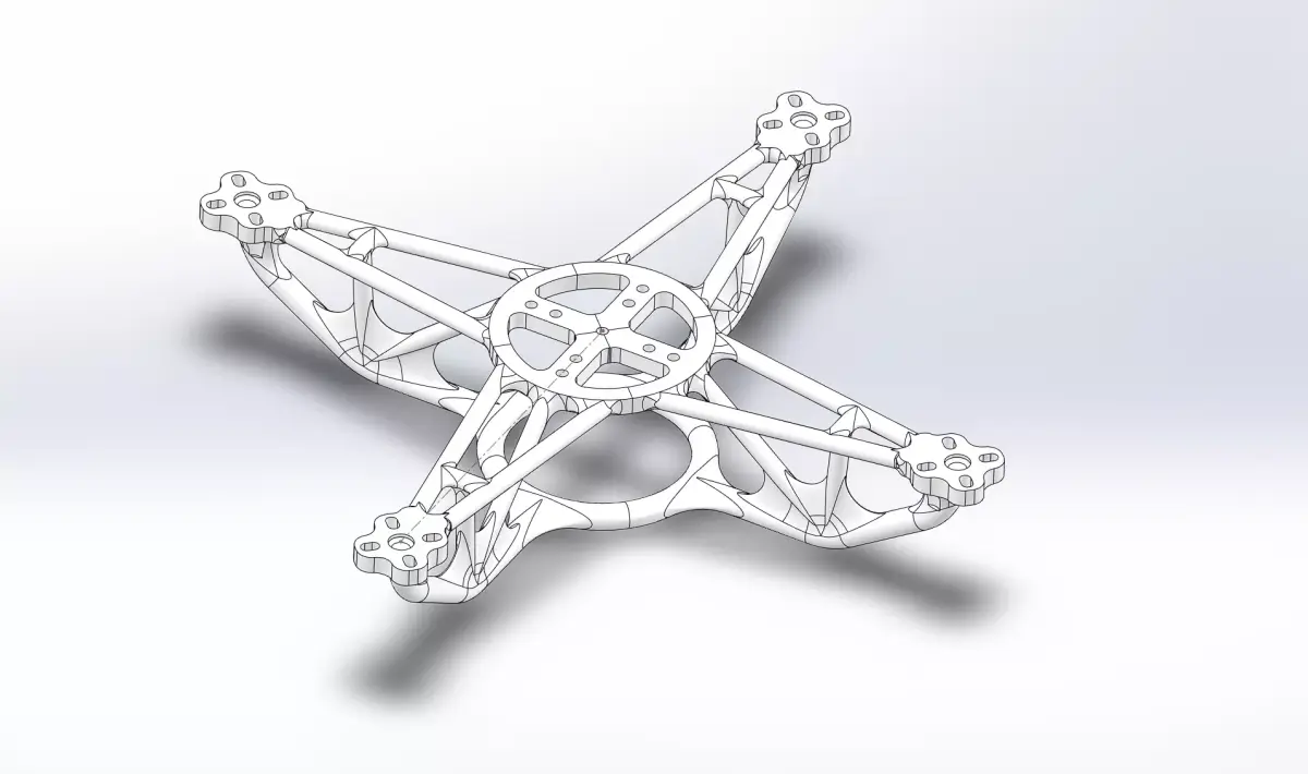 Optimal Quadrotor Frame 3D print model