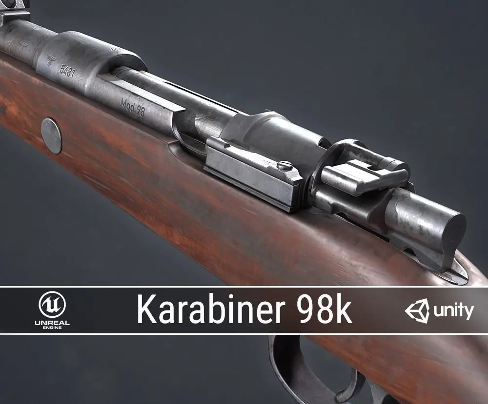 PBR Mauser Karabiner 98k Low-poly 3D model