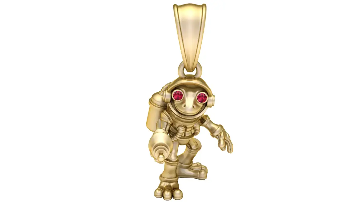 Robot Diver Pendant  3D Printable Model 3D print model