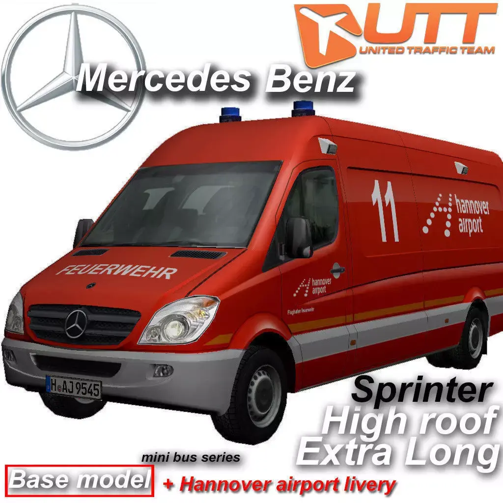 Mercedes-benz Sprinter Hannover Low-poly 3D model