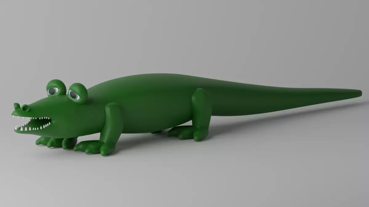 Cartoon Crocodile Alligator 1 3D model