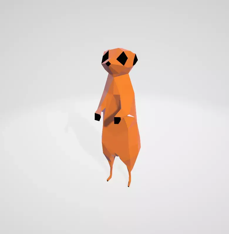 meerkat 3d lowpoly Low-poly 3D model