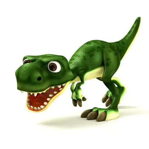 Cartoon  of dinosaurs  Low-poly 3D model