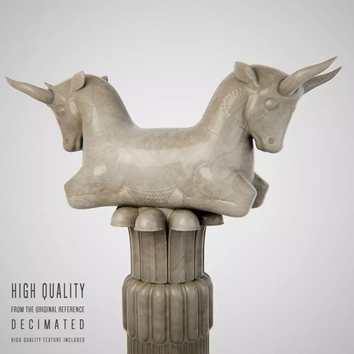 Persepolis bull column 3D model