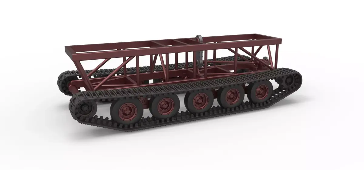 Chassis of Redneck Rave Mud truck on tracks Scale 1 to 25 3D print model