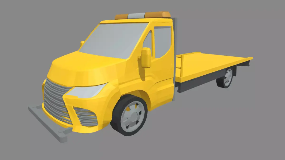 Low Poly Tow Truck 01 Low-poly 3D model