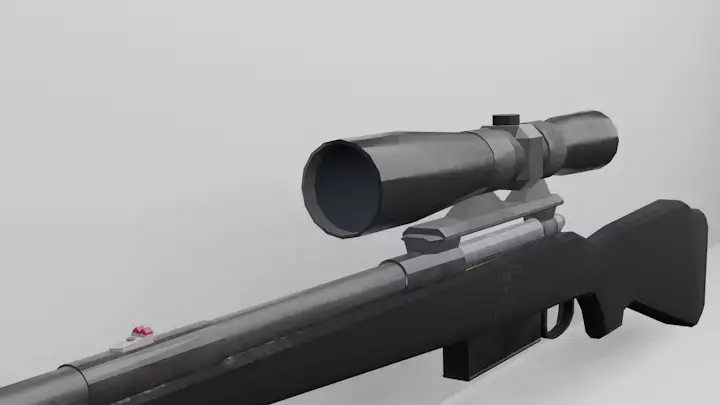 Hunting Rifle Free low-poly 3D model