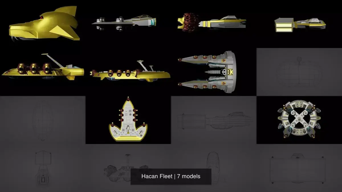 Hacan Fleet 3D Model Pack