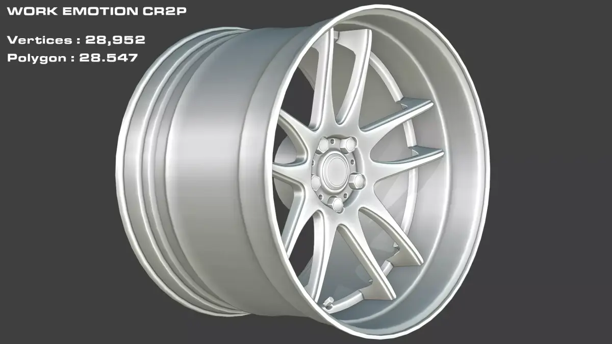 Wheel Pack Collection Low-poly 3D model