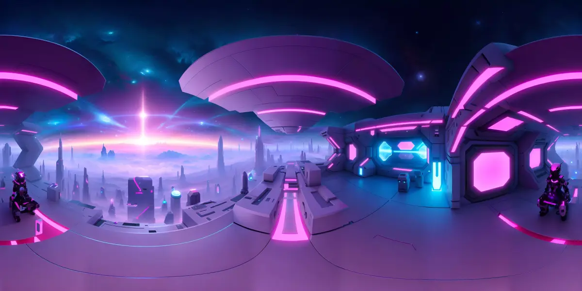 Skybox Inside the Space Ship Free 3D model