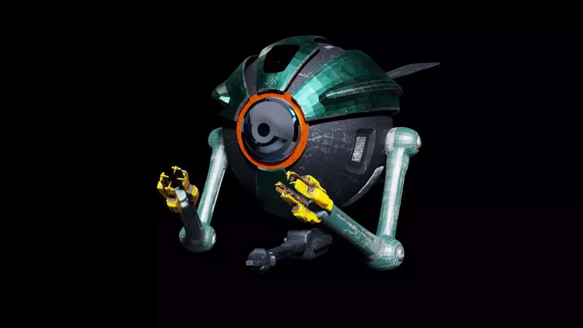 Sci Fi Harvesting Drone Low-poly 3D model