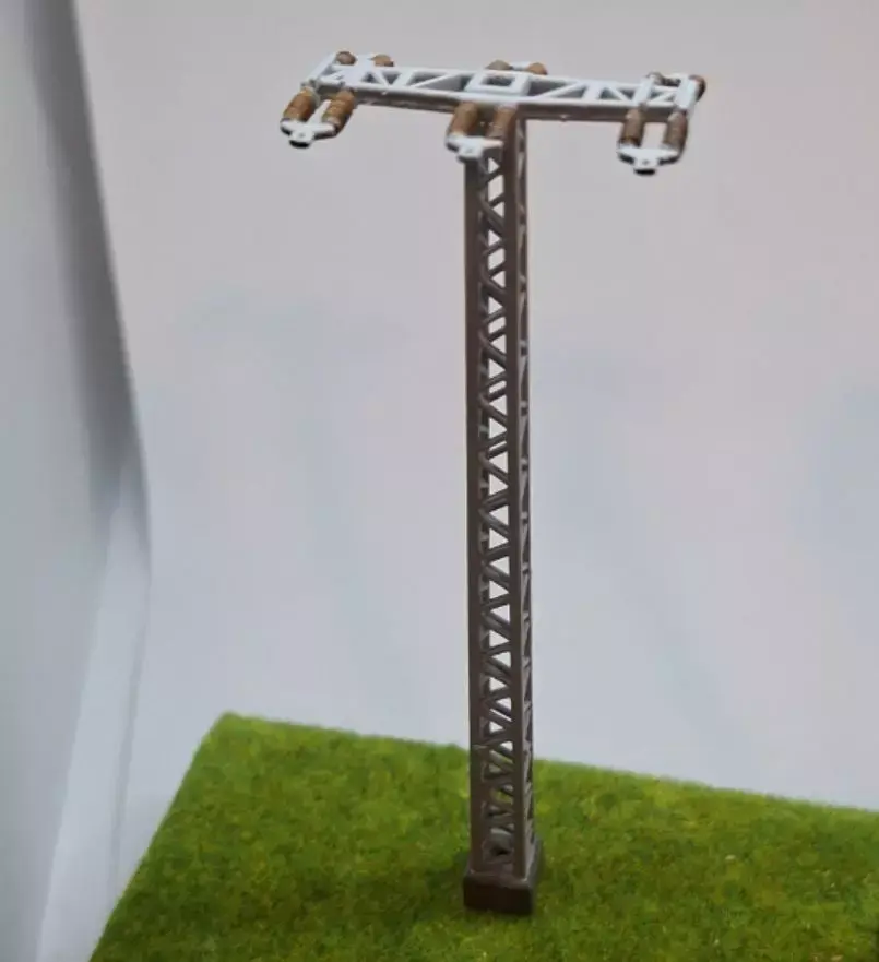 Openwork electric poles set 15kV 1-160 resin 3D print model