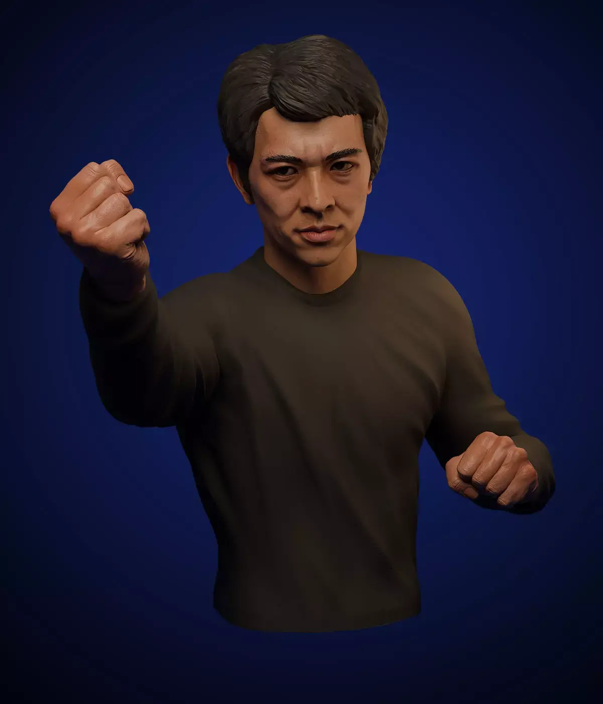 Jet Li 3d bust 3D print model
