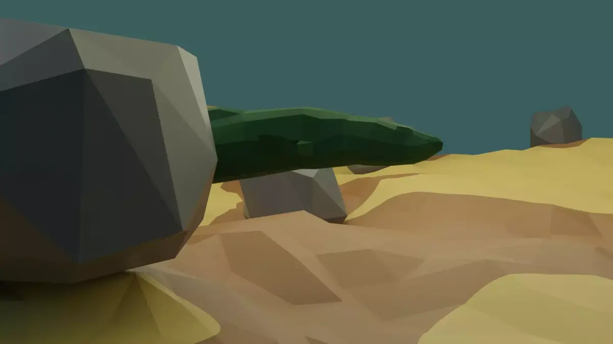Low Poly Eel cucumber Free low-poly 3D model