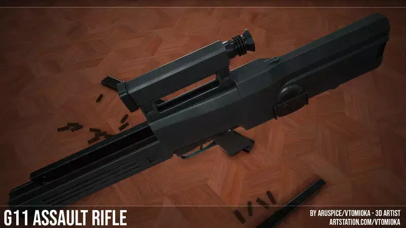 G11 Assault Rifle Low-poly 3D model purchase
