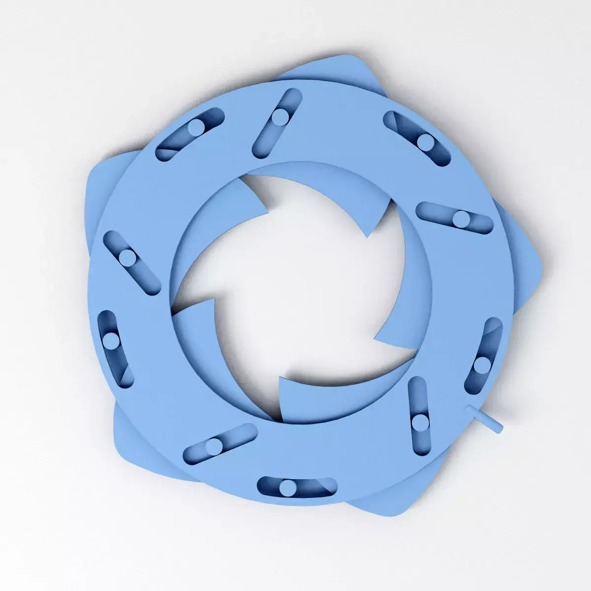 Mechanical Blade Iris Diaphragm Aperture Free low-poly 3D model