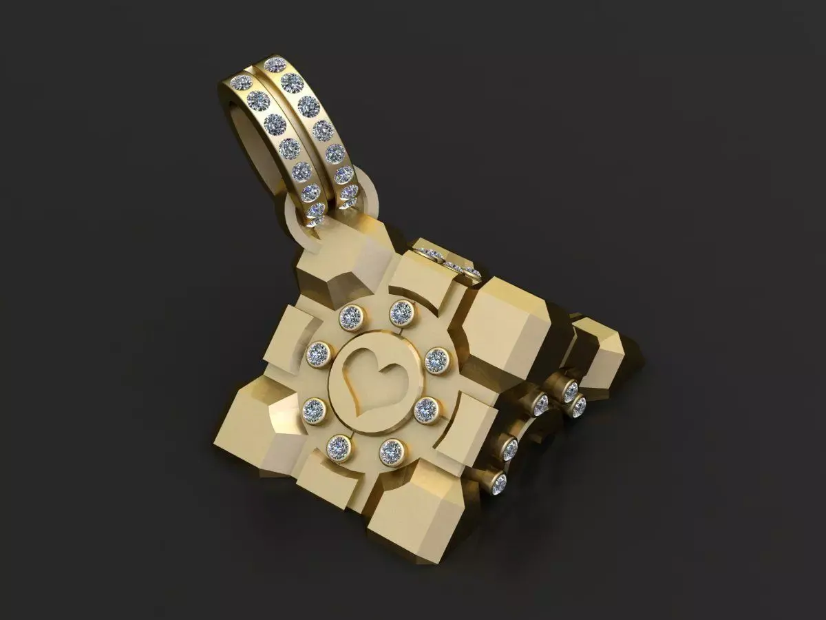 Companion Core Diamond Heart Medallion 3D print model