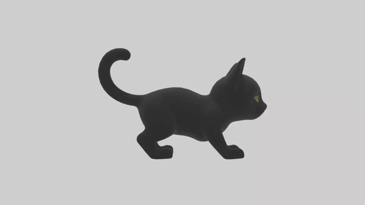 Blackcat Model 1 Low-poly 3D model
