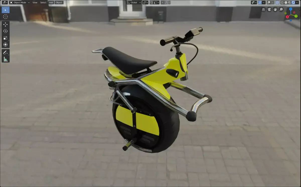 Microcycle electric scooter - front view Free 3D model
