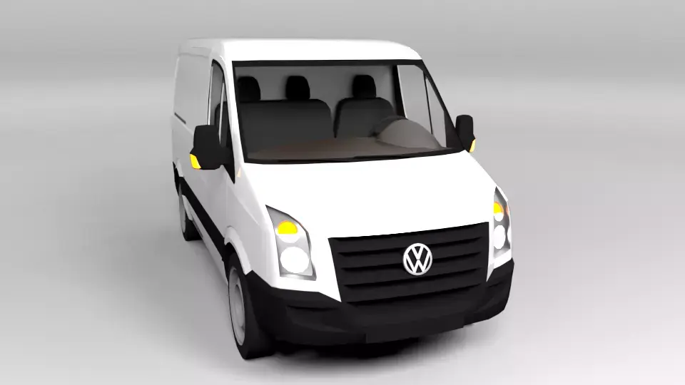 VOLKSWAGEN VW CRAFTER 2007 LOWPOLY Low-poly 3D model