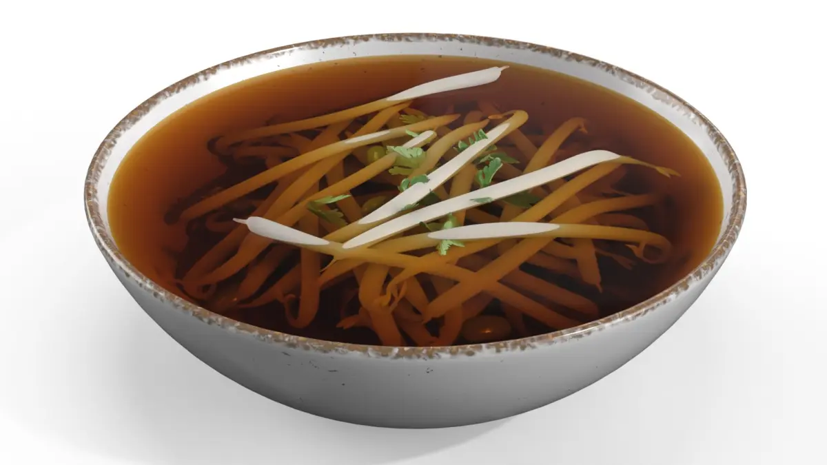 Broth with Mung Bean Sprouts 3D model