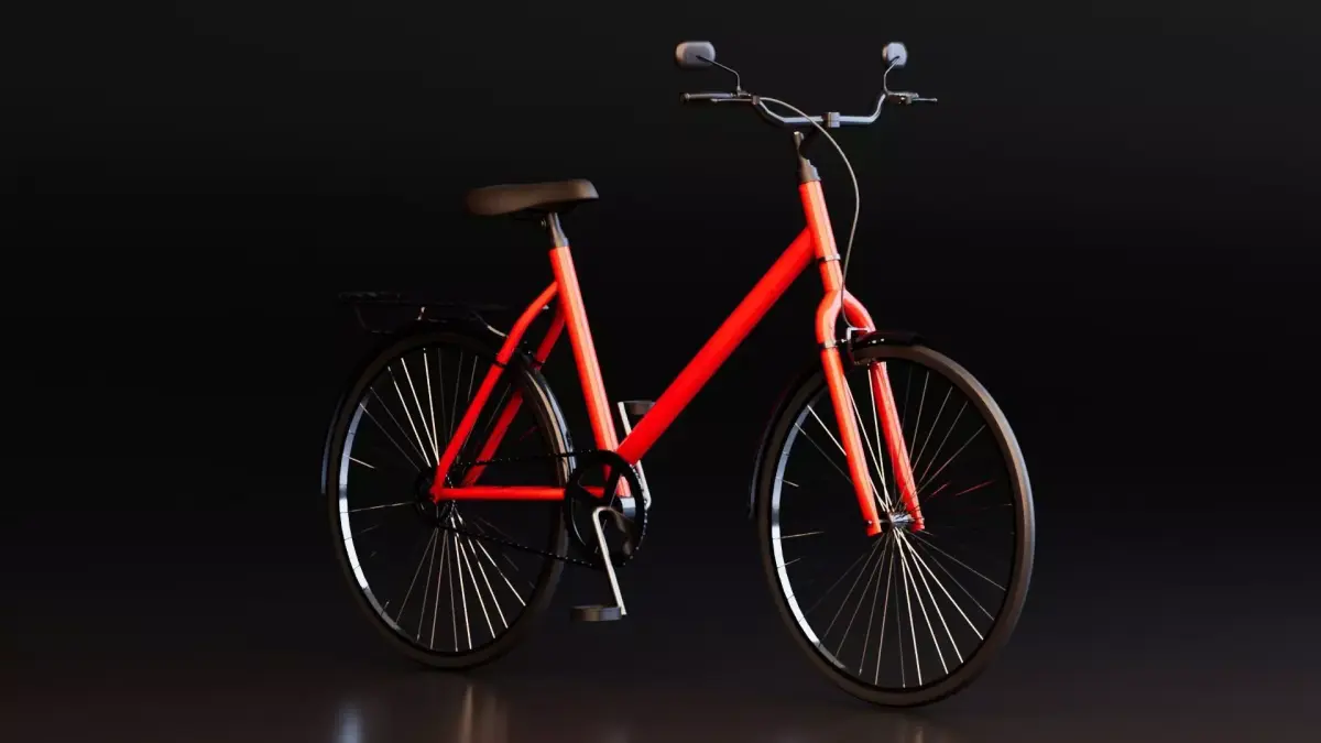 Urban City Bicycle Low-poly 3D model