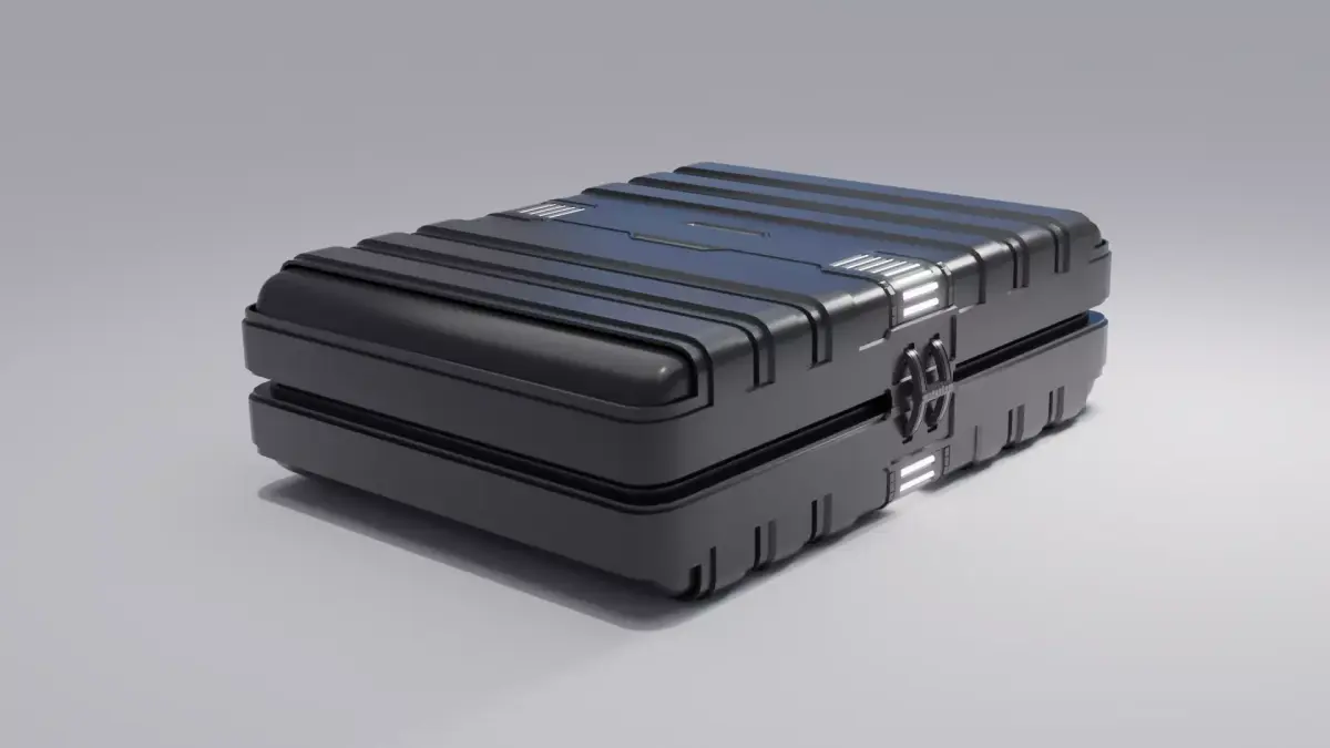 Sci-Fi Case 2 Low-poly 3D model