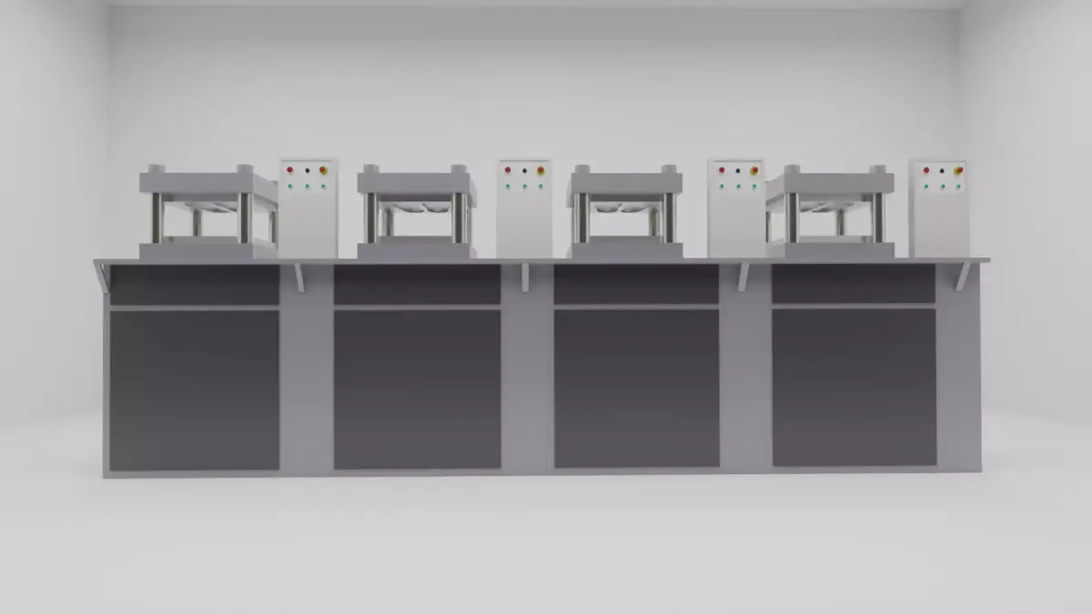Hydraulic Rubber Sole Hot Press Machine 3D model