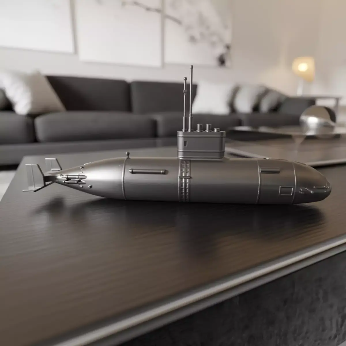 submarine 3D print model 2
