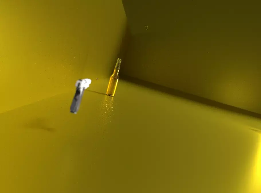 THE SHOOT beer bottle on wall 3D model