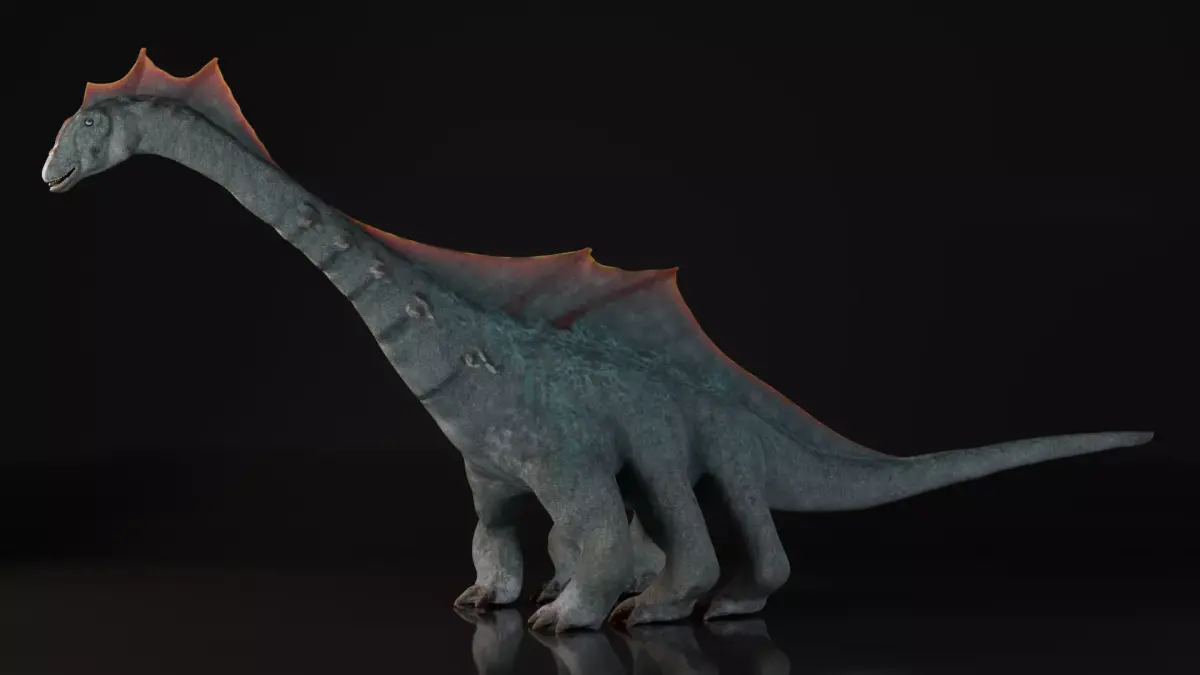 Dinosaur Diplodocus  Argentinosaurus  6 legged 3D model