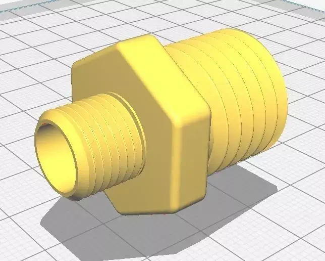 Threaded Union ASME 3D model