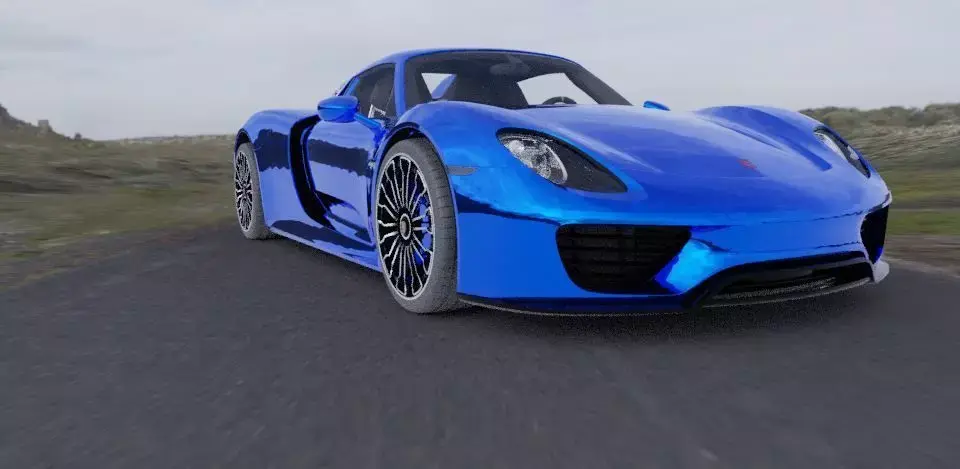 porsche  918 spyder Free low-poly 3D model