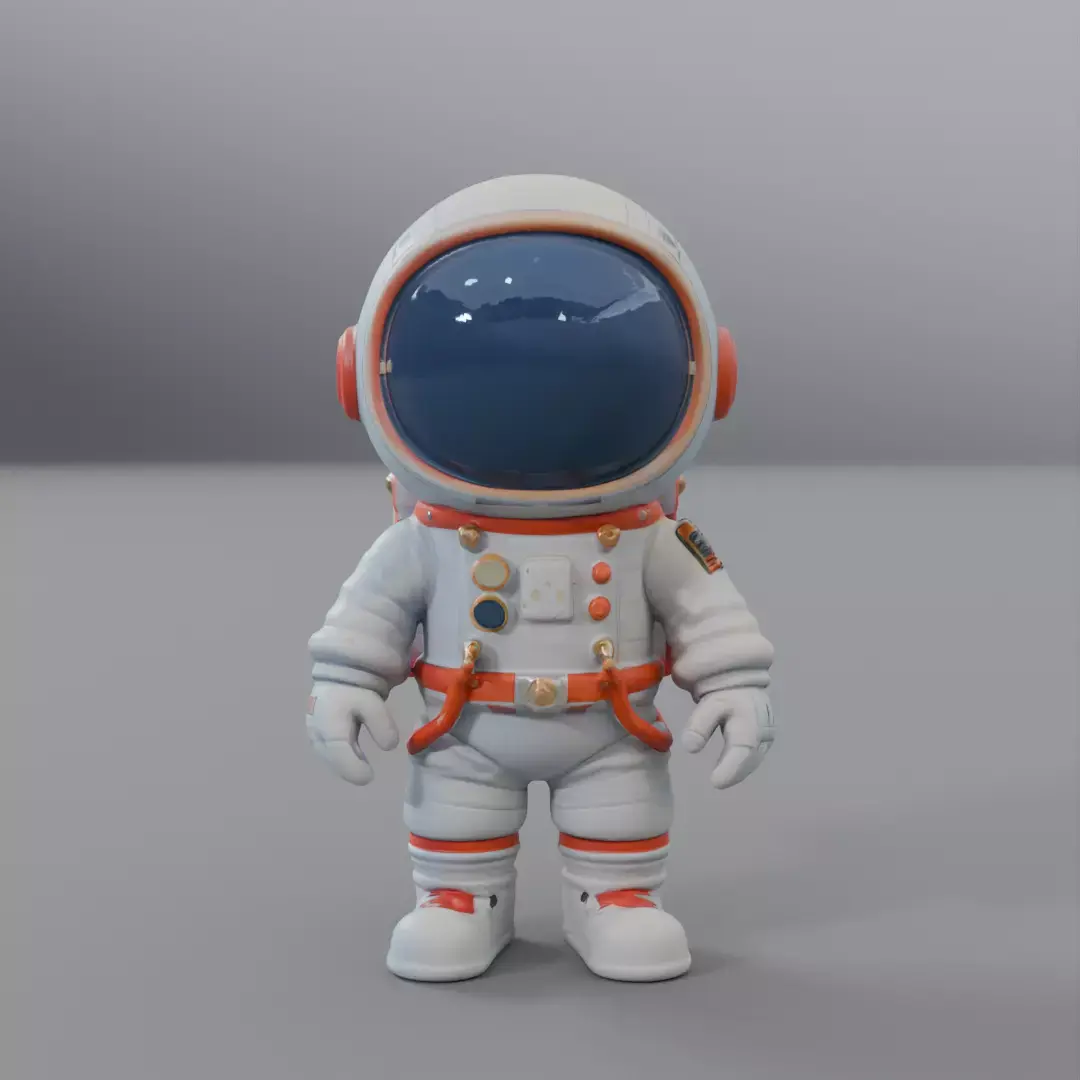 cartoon astronaut 3D model get