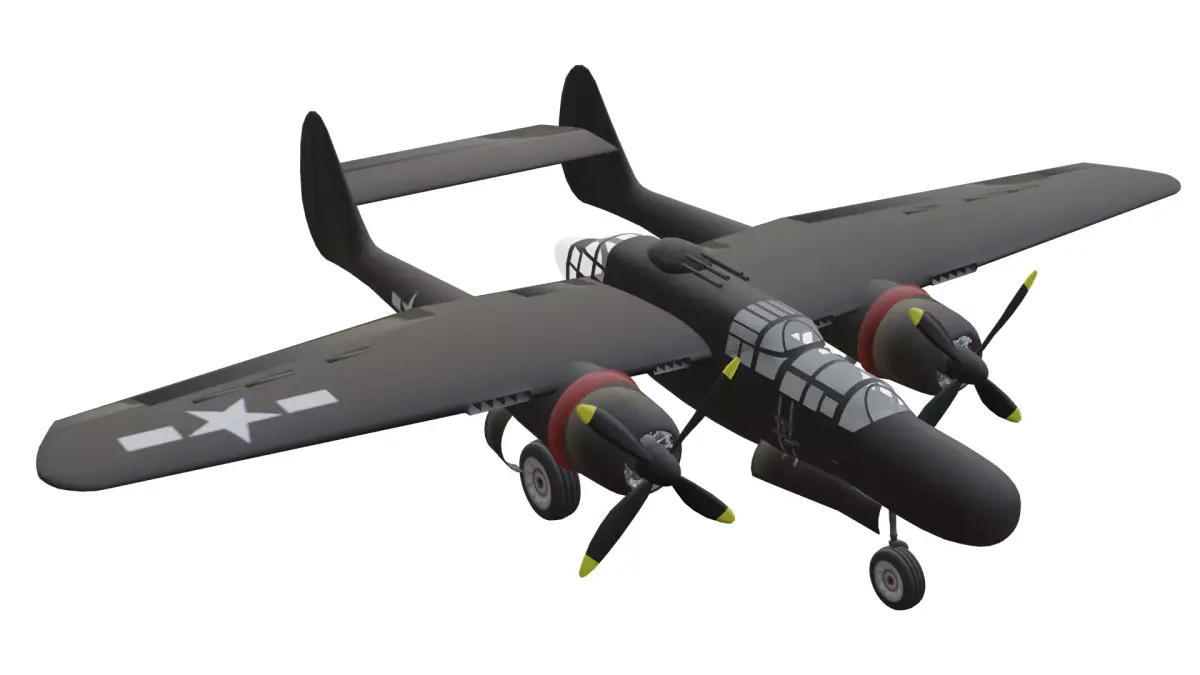 Northrop P-61 Black Widow Low-poly 3D model purchase