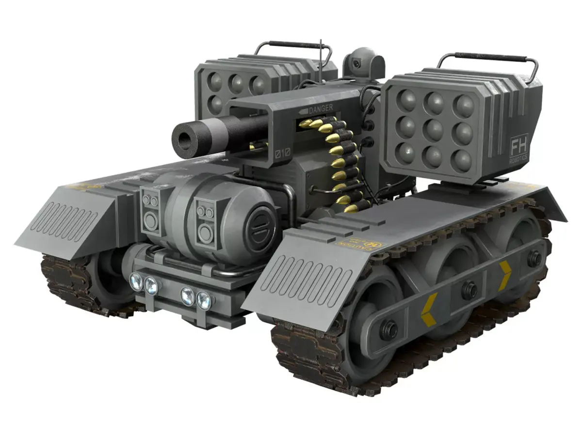 UGV Concept-3B-Urban-Clean Low-poly 3D model