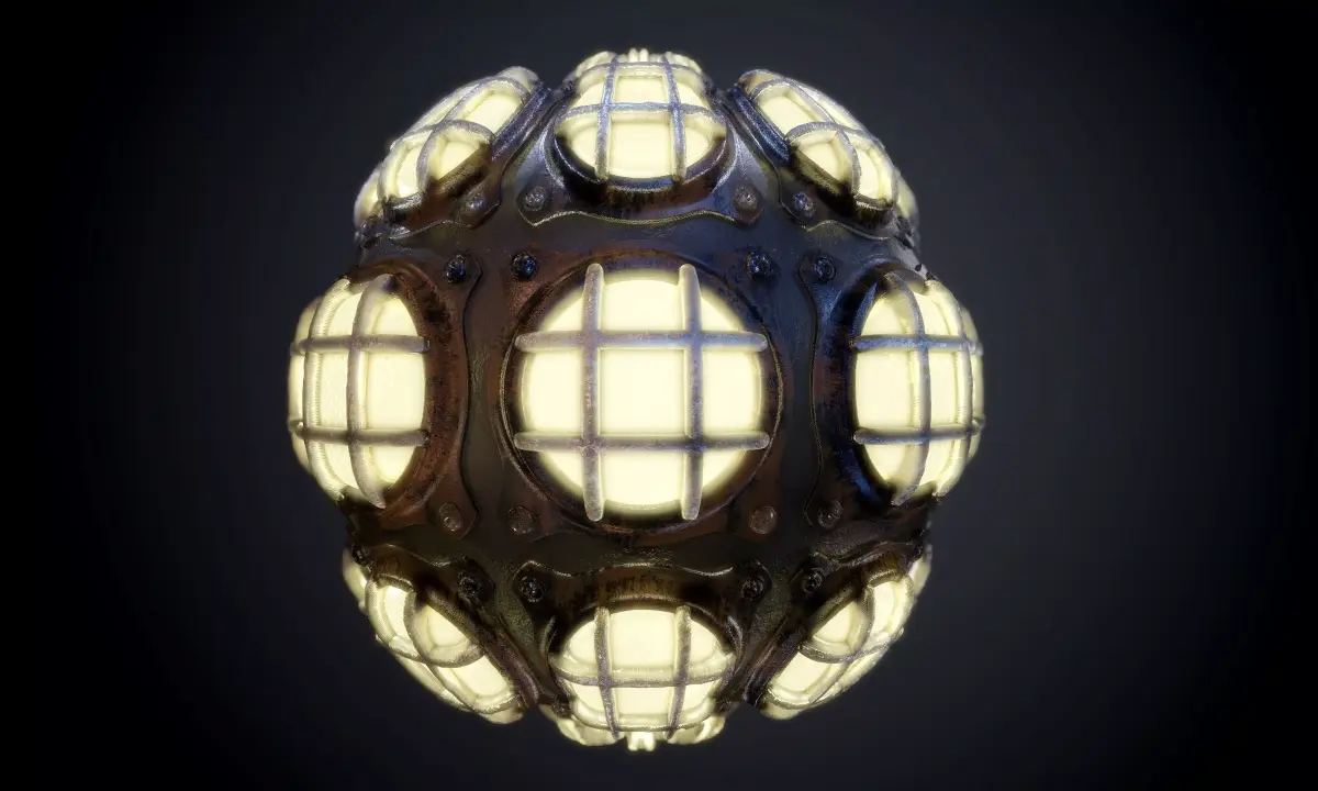 Sci-Fi Metal Light Seamless PBR Material Texture